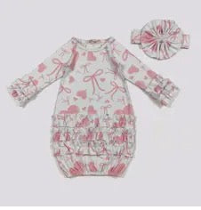 Pink Heart Ruffle Gown