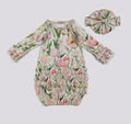 Tulip Garden Ruffled Baby Gown